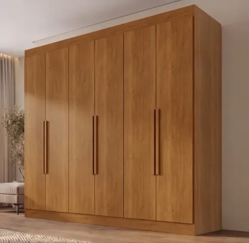 Guarda Roupa 6 Portas Harmonia 177 Cinamomo