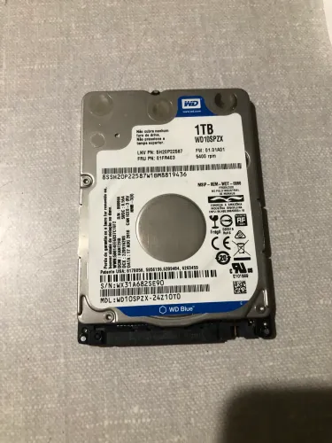 HD 1TB WD Blue 2.5 para Notebook e PS4 / Xbox - WD10SPZX