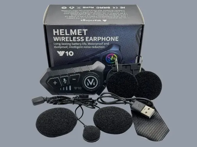 Fone Bluetooth V10 para Capacete - À Prova d?Água