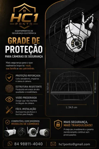 Grade de proteção para câmeras 