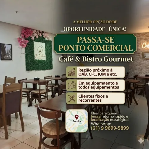 OPORTUNIDADE ÚNICA: PASSA-SE PONTO COMERCIAL NO CENTRO DE BRASÍLIA!