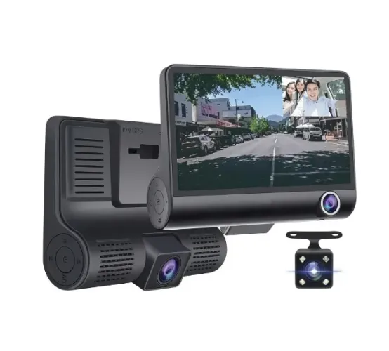 Câmera veicular Kapbom KA-2492 Full HD 1080P com 3 Lentes