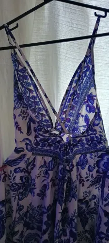 Vestido azul longo