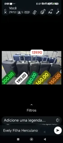 Mala de bordo a parti de 140 PP média 230.00 grande 280.00