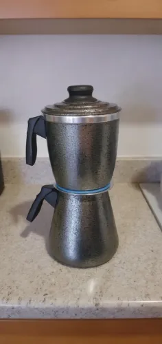 Promoção Cafeteira 1L Nova Italiana Grande Alumínio Craqueado 