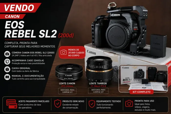 Kit Canon Sl2 (200d)