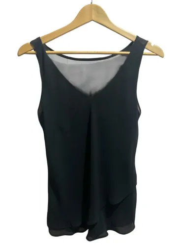 Blusa Regata Social Feminina Preta, Tamanho P