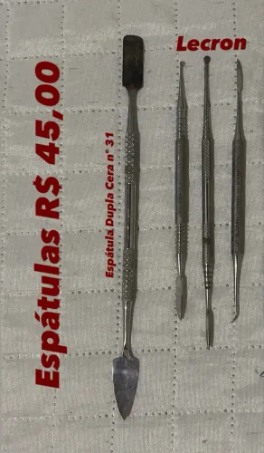 Espátulas em inox para prótese