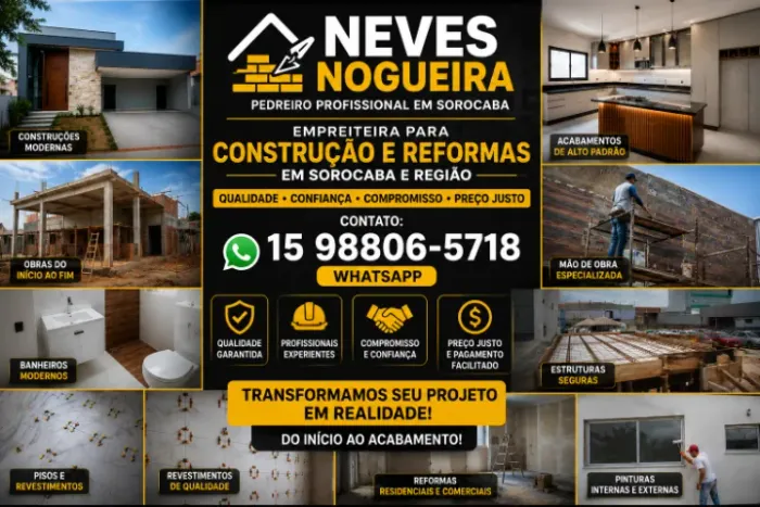 Pedreiro em Sorocaba | Reformas e Construção Civil