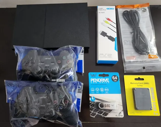 PS2 Play Station 2 com 2 Controles, Jogos
