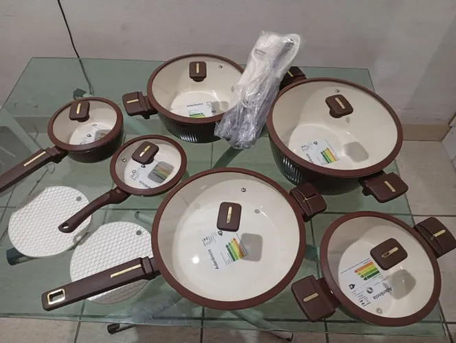 Jogo de Panela Cerâmica c/ 6 camadas - 22 peças