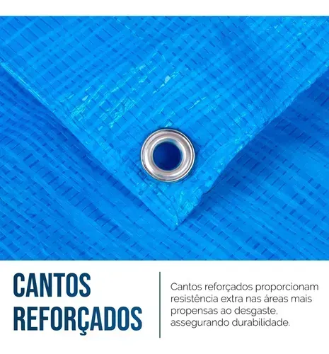  LONA DE POLIETILENO 2m X 3m C/ ILHÓS AZU