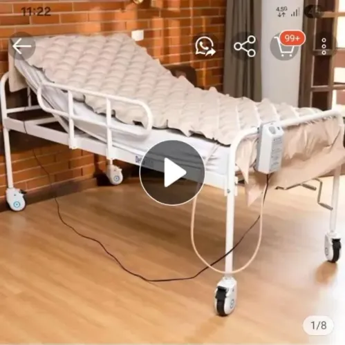 Cama hospitalar com colchão e colchão pneumático semi novo