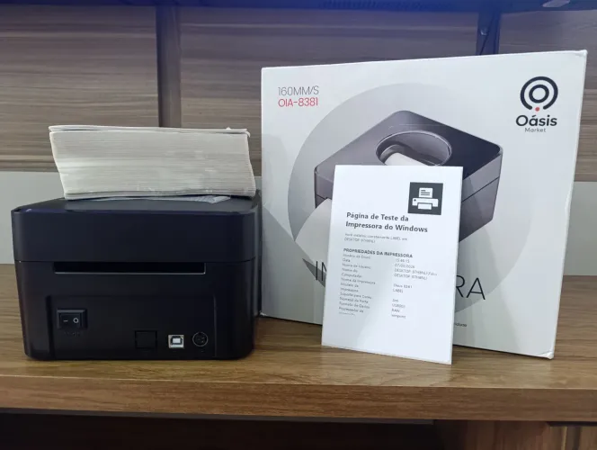 Impressora térmica para etiqueta de recibo PDV OASIS.