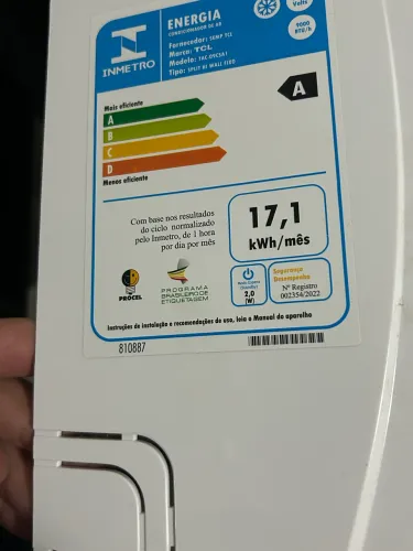 Ar condicionado seminovo 9000Btus