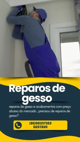 Faço reparos em gesso