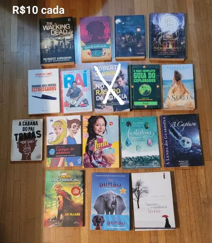 Livros diversos (R$10 cada) 