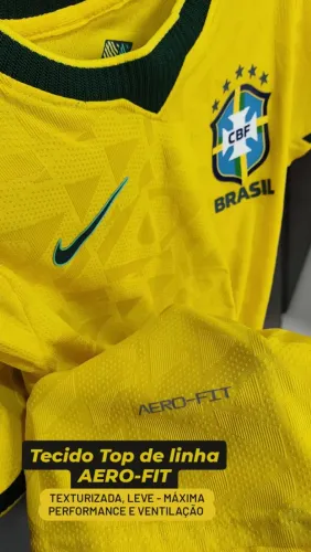 Camisa do Brasil Copa 2026 Modelo JOGADOR M ao GG Masculina e Feminina
