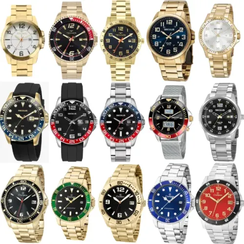 Relógio Masculino, novos, originais. Valor varia entre 250,00 a 300,00 reais cada.