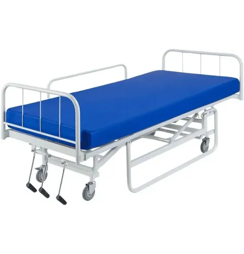 Cama hospitalar manual 3 movimentos, suporte para soro, colchão de ar pneumático inflável