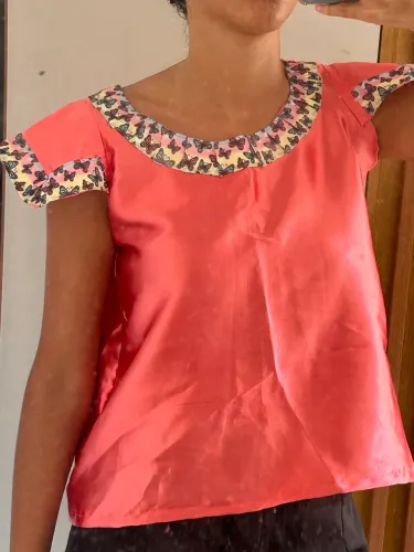 Bata Umbanda/Candomblé: rosa salmão 