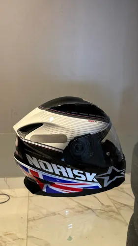 Capacete Norisk Soul Ii Grand Prix United Kingdom Cor Azul Tamanho Do Capacete 58