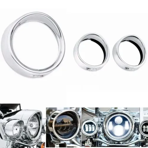 Kit Aro Aba Larga Para Faróis Harley Davidson