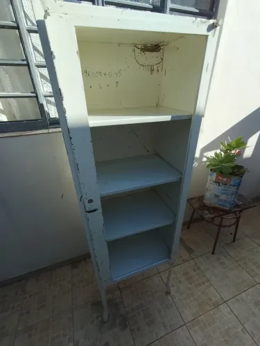 Armário farmácia hospitalar antigo de aço 