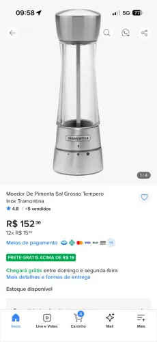 Moedor de sal tramontina