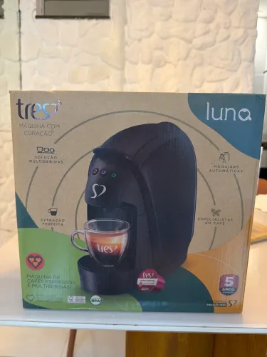 Cafeteira 3 coração Lacrada Preta