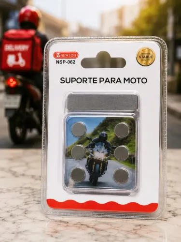 Suporte Magnético para Celular Moto | Fixação Forte | Remoção Rápida | Universal
