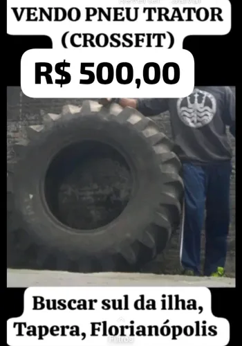 VENDO PNEU TRATOR, USADO (CROSSFIT)