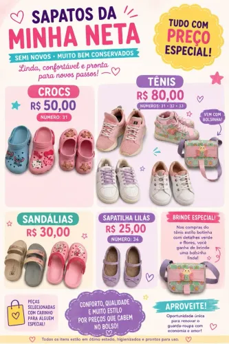 Sapatos femininos Infantil Seminovos 