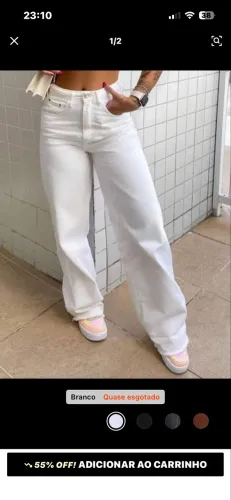 Calça Wide Leg Branca