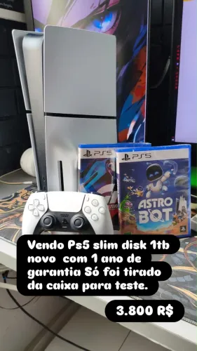 PS5 slim disk 1tb NOVO NA CAIXA
