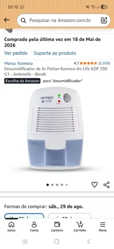 DESUMIDIFICADOR DE AR