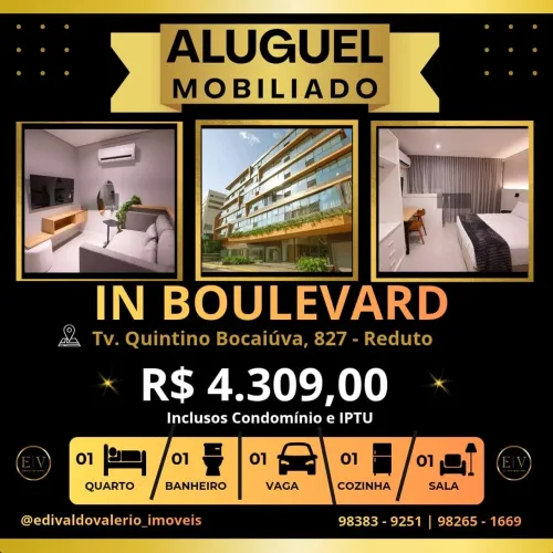 Alugo apartamento mobiliado no In Boulevard