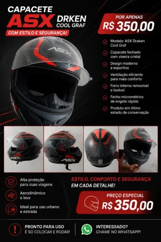 Capacete ASX estado de novo