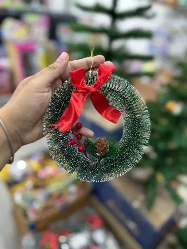 Guirlanda de Natal Pinho laço vermelho