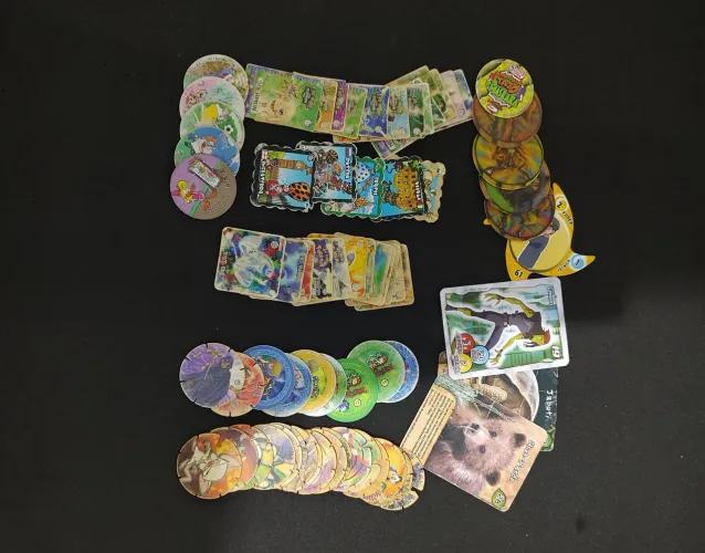 Tazos e cards coleçoes mistas Elma chips 