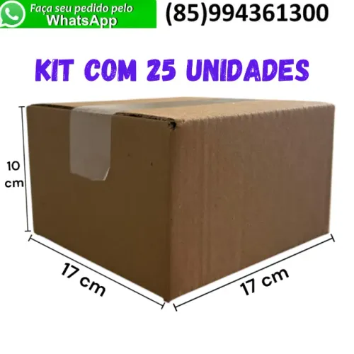 Caixas de Papelão 17x17x10cm (25 unidades)