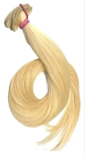 Aplique Loiro Natural Brasileiro na Tela Tecido 55cm 50g