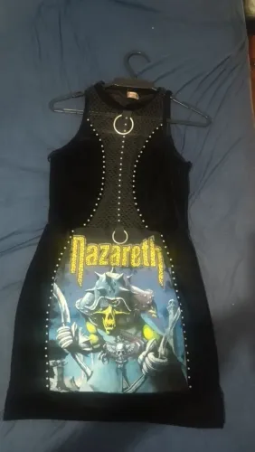 Vestido banda de rock Nazareth anos 70