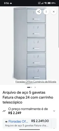 Armário arquivo,04 gavetas 150 reais