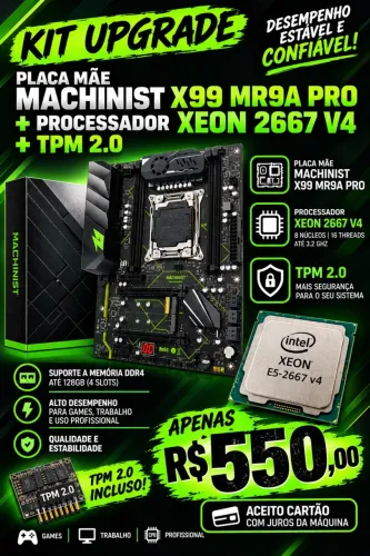 PLACA MÃE x99 + XEON 2667 V4+ TPM 2.0
