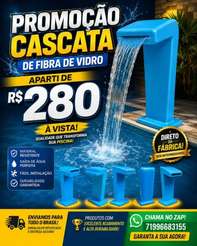 Cascata de fibra de vidro
