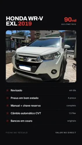 Honda WR-V EXL 1.5 Flexone 16V 5P Aut. 2019