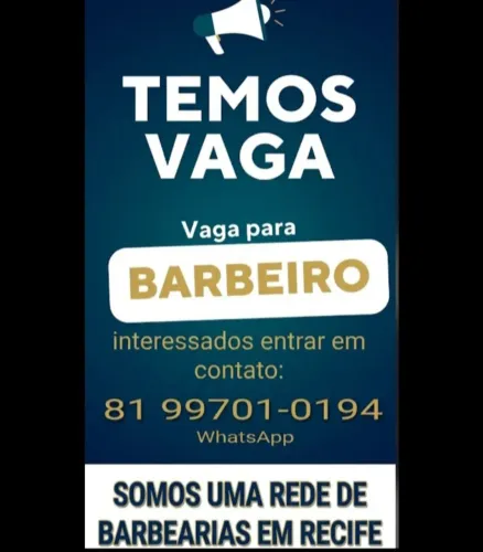 Vaga para barbeiro/babeira