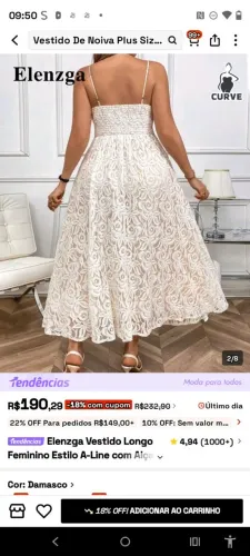Vestido Longo Festa/Casamento Tam 1XL