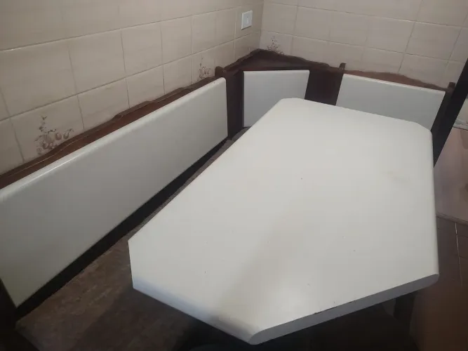 Mesa Canto Alemão Completa - Ideal para Otimizar Espaço